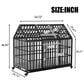 HOMLUX 55" Heavy Duty Dog Cage Pet Crate with Roof and Window on Roof in Black, , large