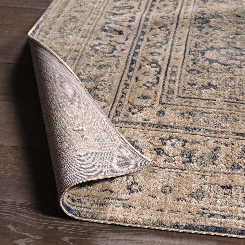 Jaipur Patterned Silence Blue 3'1" x 5' Area Rug, , large