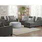 Northwestern Irving Stationary Loveseat in Charcoal, , large