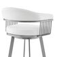 Blue River Bronson 26" Swivel Counter Stool in White/Silver, , large
