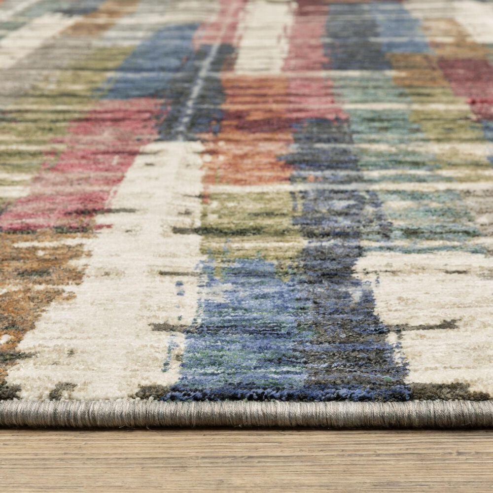 Oriental Weavers Tisdell TIS12 Multicolor 2'3" x 7'6" Runner, , large