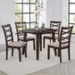 Coaster Barton 5-Piece Round Dining Set in Dark Brown, , large
