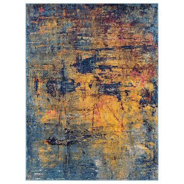 Amer Rugs Manhattan 2" x 3" Orange and Blue Area Rug, , large