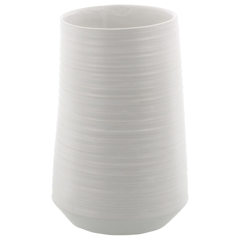 Maple and Jade 9" Vase in White, , large