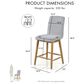 Furniture of America Nayel Upholstered Counter Height Chair in Natural (Set of 2), , large