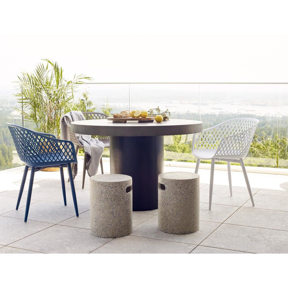 Moe&#39;s Home Collection Piazza Patio Chair in White &#40;Set of 2&#41;, , large