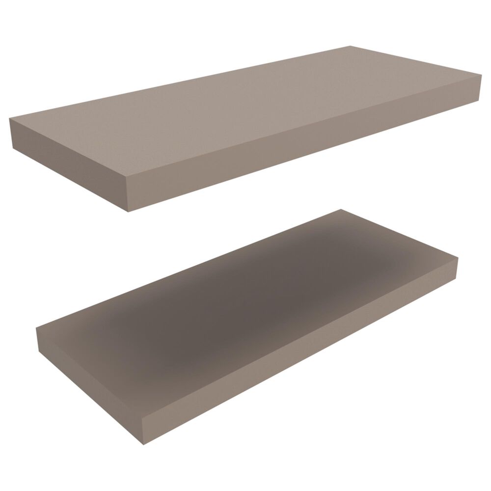 Hearth and Haven 32" Floating Wall Shelf in Taupe (Set of 2), , large