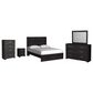 Ashley Belachime 5 Piece Queen Panel Bedroom Set in Dark Charcoal, , large