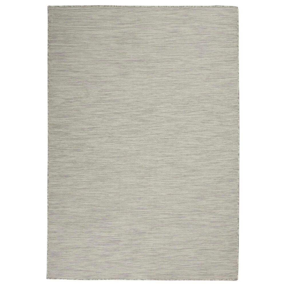 Nourison Positano 10" x 14" Light Grey Indoor/Outdoor Area Rug, , large