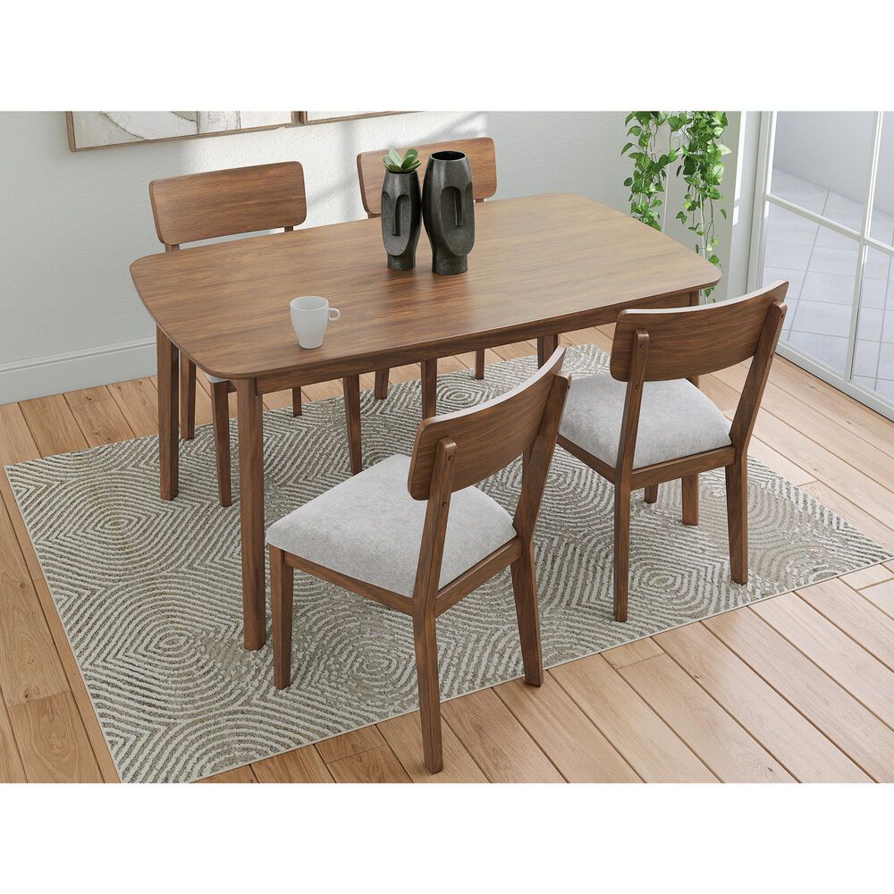 Ashley Tameride 5-Piece Rectangular Dining Set in Medium Brown, , large