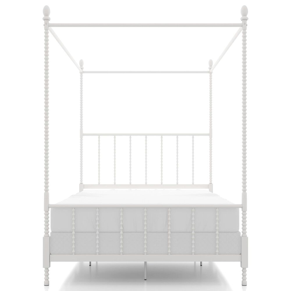 Furniture of America Elliot Queen Canopy Bed in White, , large