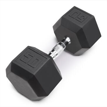 Impex, Inc 50 Lb Rubber Hex Dumbbell, , large