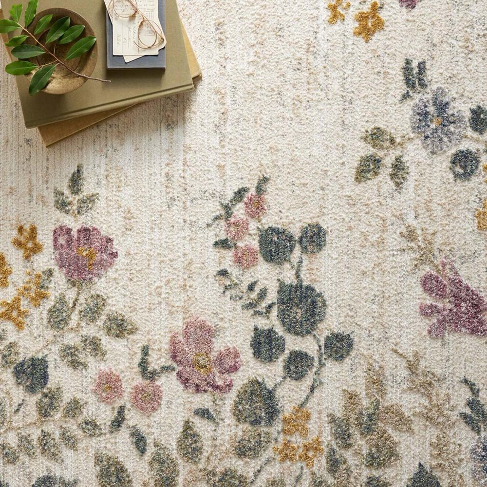 Rifle Paper Co Crafted by Cloth and Company Provence 6&#39;3&quot; x 9&#39; Abbey Ivory Area Rug, , large