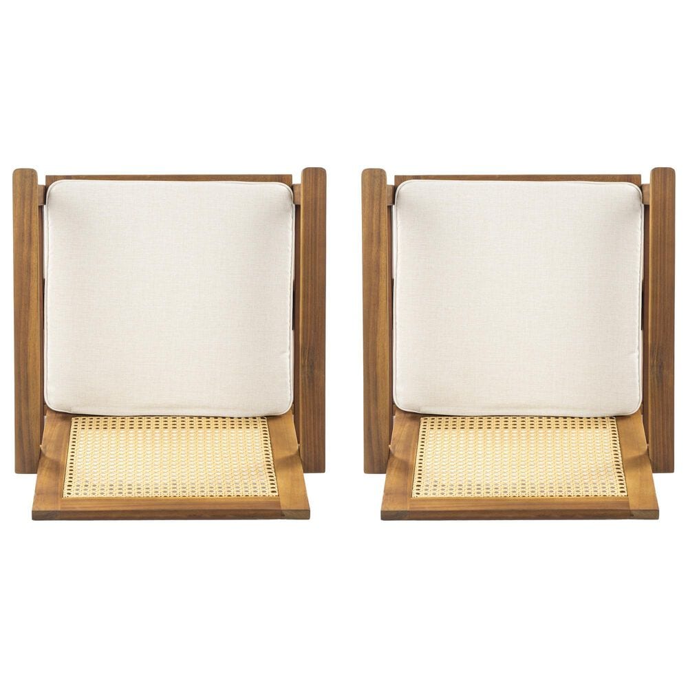 Hearth and Haven Preston Outdoor Dining Chair in Beige (Set of 2), , large