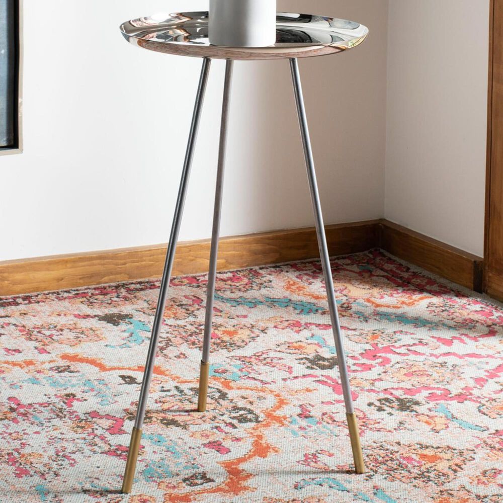 Safavieh Calix Side Table in Silver and Gold, , large
