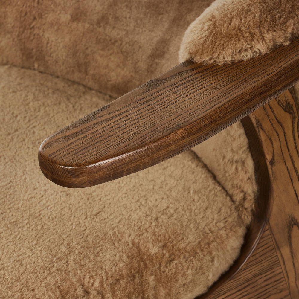 Four Hands Fabian Accent Chair in Desert Shearling, , large