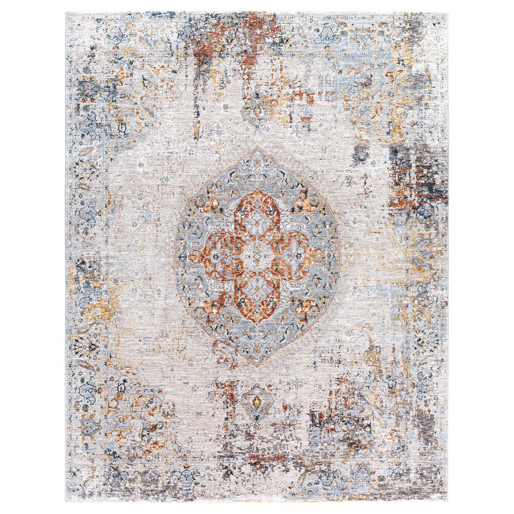 Surya Laila 12" x 15" Orange, Teal, Sage, Saffron, Gray and Cream Area Rug, , large