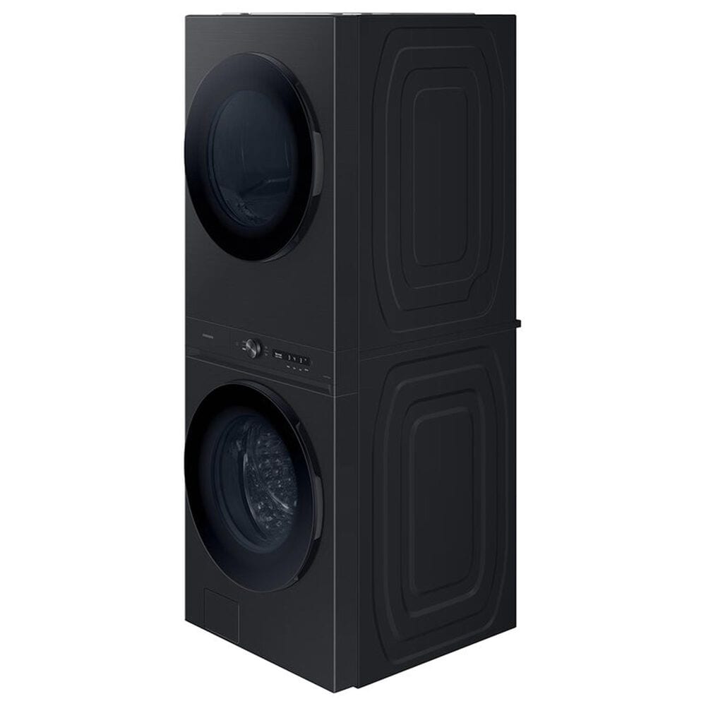 Samsung Bespoke 4.6 Cu. Ft. Washer and 7.6 Cu. Ft. Electric Dryer Stack Laundry in Brushed Black, , large