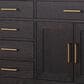 Lexora Home Abbey 80" Double Bathroom Vanity in Black Oak with 2 cm White Quartz Top and Rectangular Sinks, , large