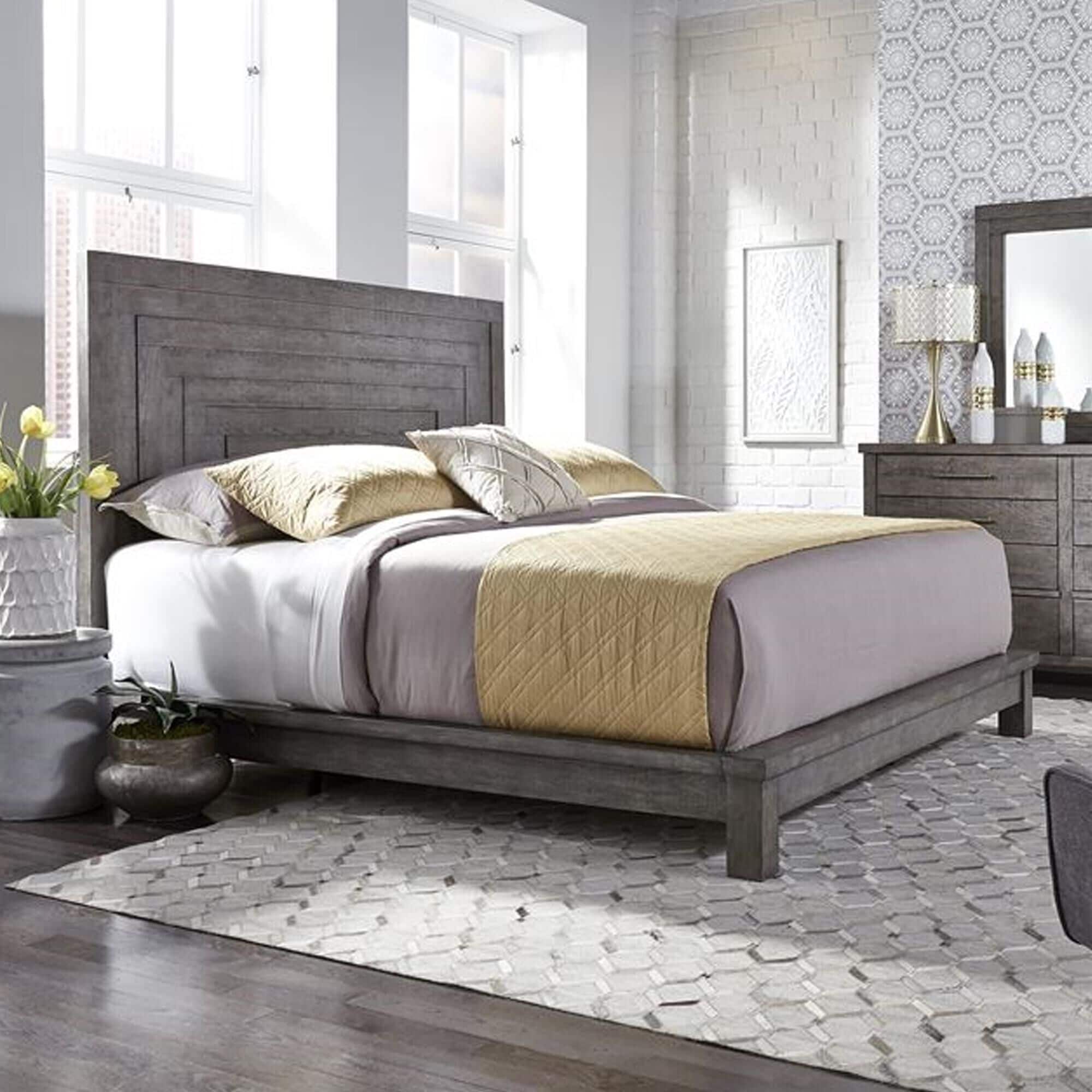 Farmhouse queen hot sale platform bed