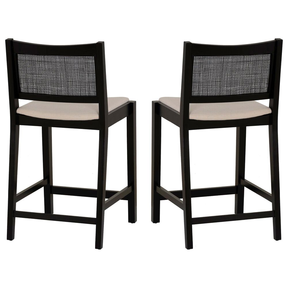 Linon Home Decor Bauer Counter Stool in Black (Set of 2), , large