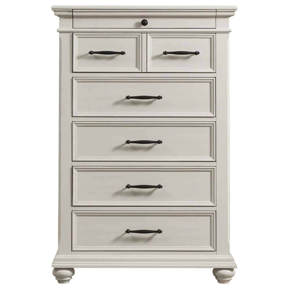 Mayberry Hill Slater 6-Drawer Chest in White, , large