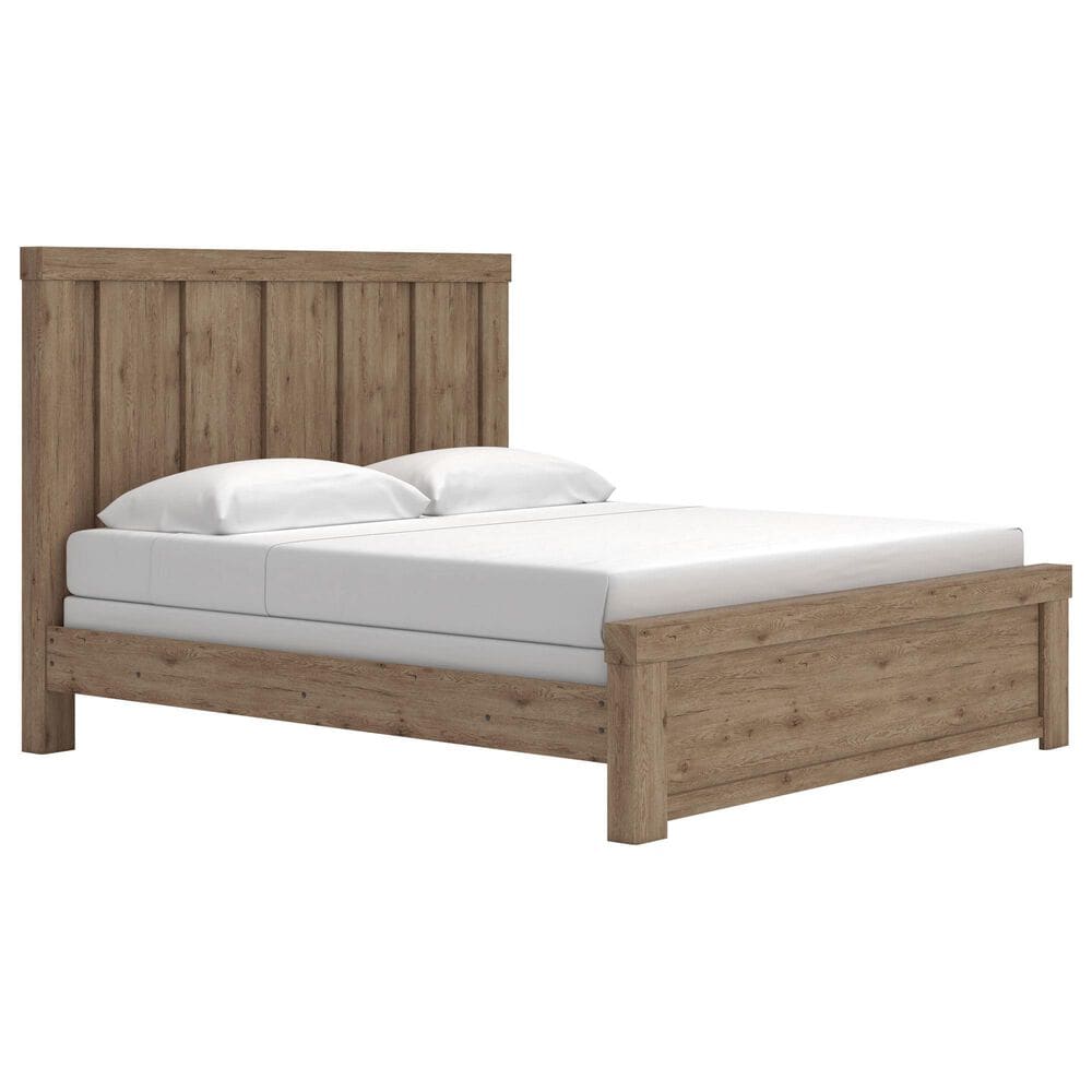 Ashley KING PANEL BED WITH DRESSER, CHEST, AND TWO NIGHTSTANDS, , large