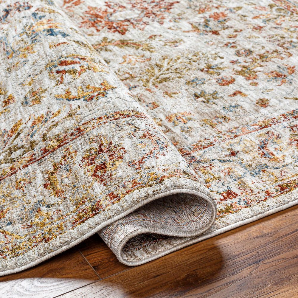 Surya Mona Lisa 10&#39; x 14&#39; Light Sage, Tan, Mustard, Brick Red, Dark Blue and Burgundy Area Rug, , large