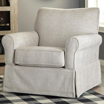 Ashley Searcy Swivel Glider Accent Chair in Quartz, , large