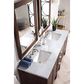 James Martin Vanities Addison 72" Double Bathroom Vanity in Mid Century Acacia with 3 cm Carrara White Marble Top, , large