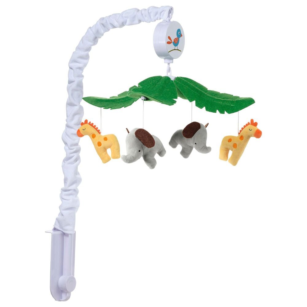 Lambs & Ivy Lollipop Jungle Musical Baby Crib Mobile in Grey, Gold and White, , large