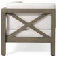 Hearth and Haven Brava Outdoor Corner Bench with Coffee Table in White, , large