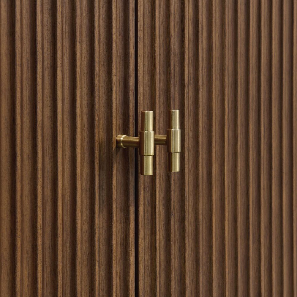 James Martin Vanities Myrrin 48" Single Bathroom Vanity in Mid-Century Walnut with 3 cm Eternal Jasmine Pearl Silestone Top, Rectangular Sink and FreePower Wireless Charger, , large