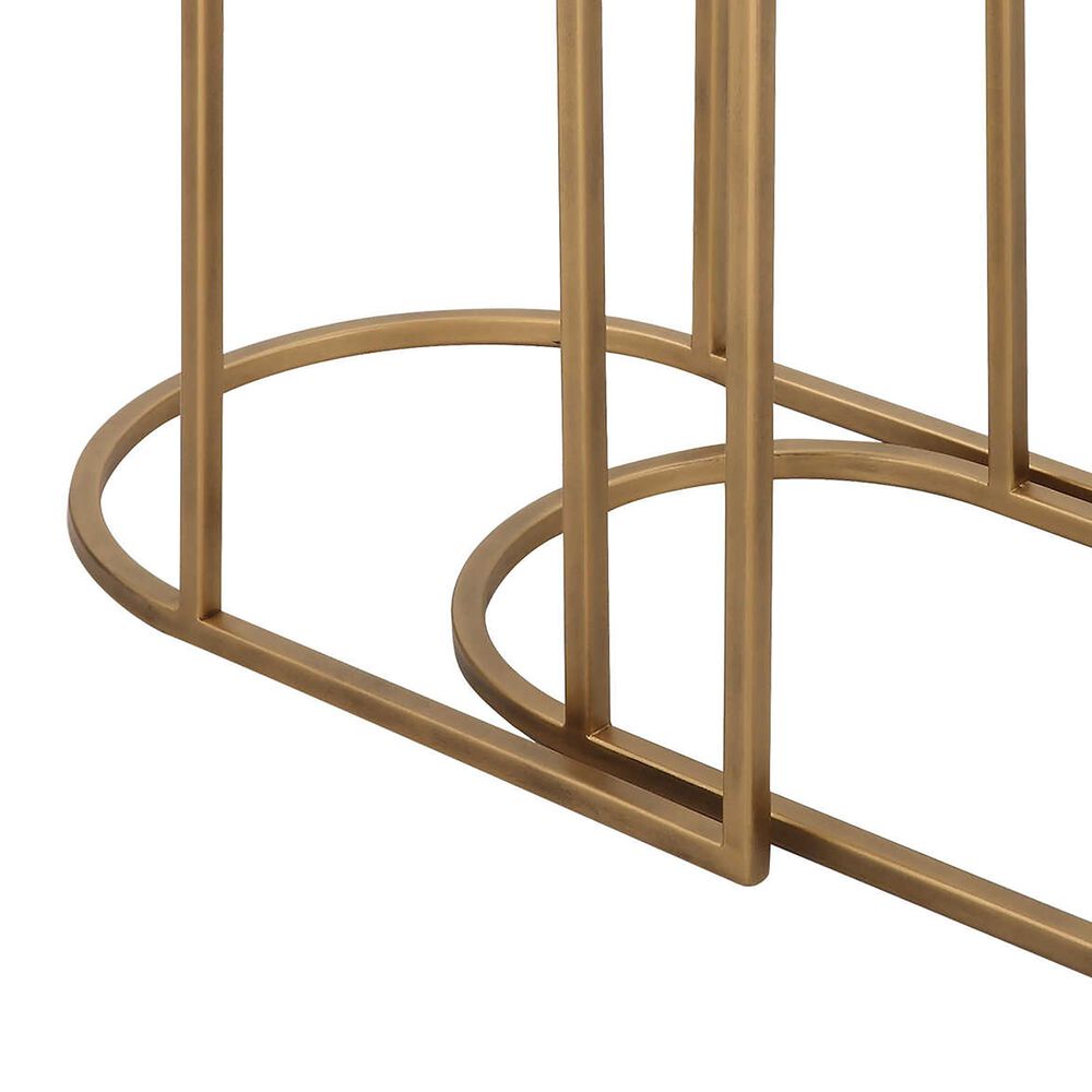 Uttermost 2-Piece Nesting Table Set in Brushed Brass, , large