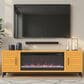 Endress International Malibu 78" Fireplace TV Stand in Lemon, , large