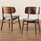 Baxton Studio Alston Side Chair with Grey Cushion in Walnut Brown (Set of 2), , large
