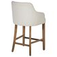 Valor Living Paloma 26" Counter Stool with Linen Upholstery in Medium Oak, , large