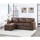 Global Furniture USA Reversible Pull-Out Sofa Bed with Chaise in Coffee, , large