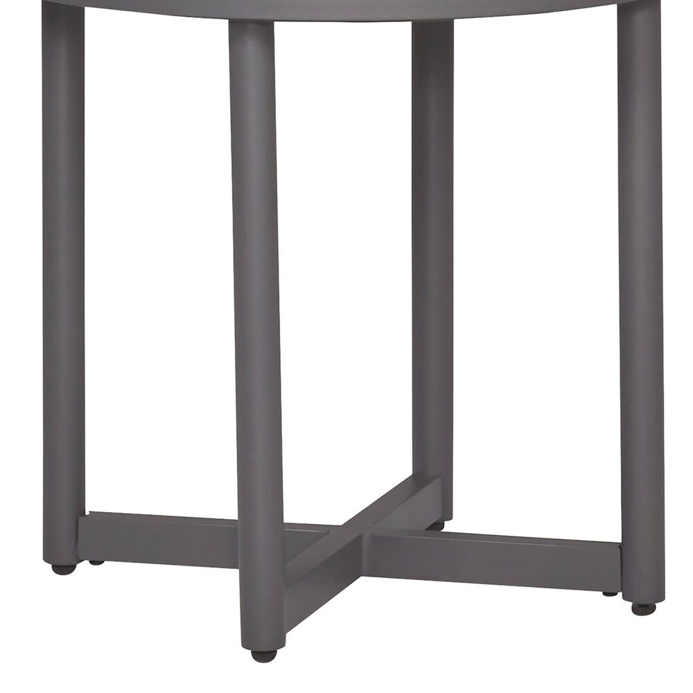 Ashley Ocean Beach Round End Table in Gray, , large