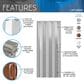 Rta Products Llc Loft Series 36" Premium Double Walled PVC Foldable Accordion Doors in Taupe, , large