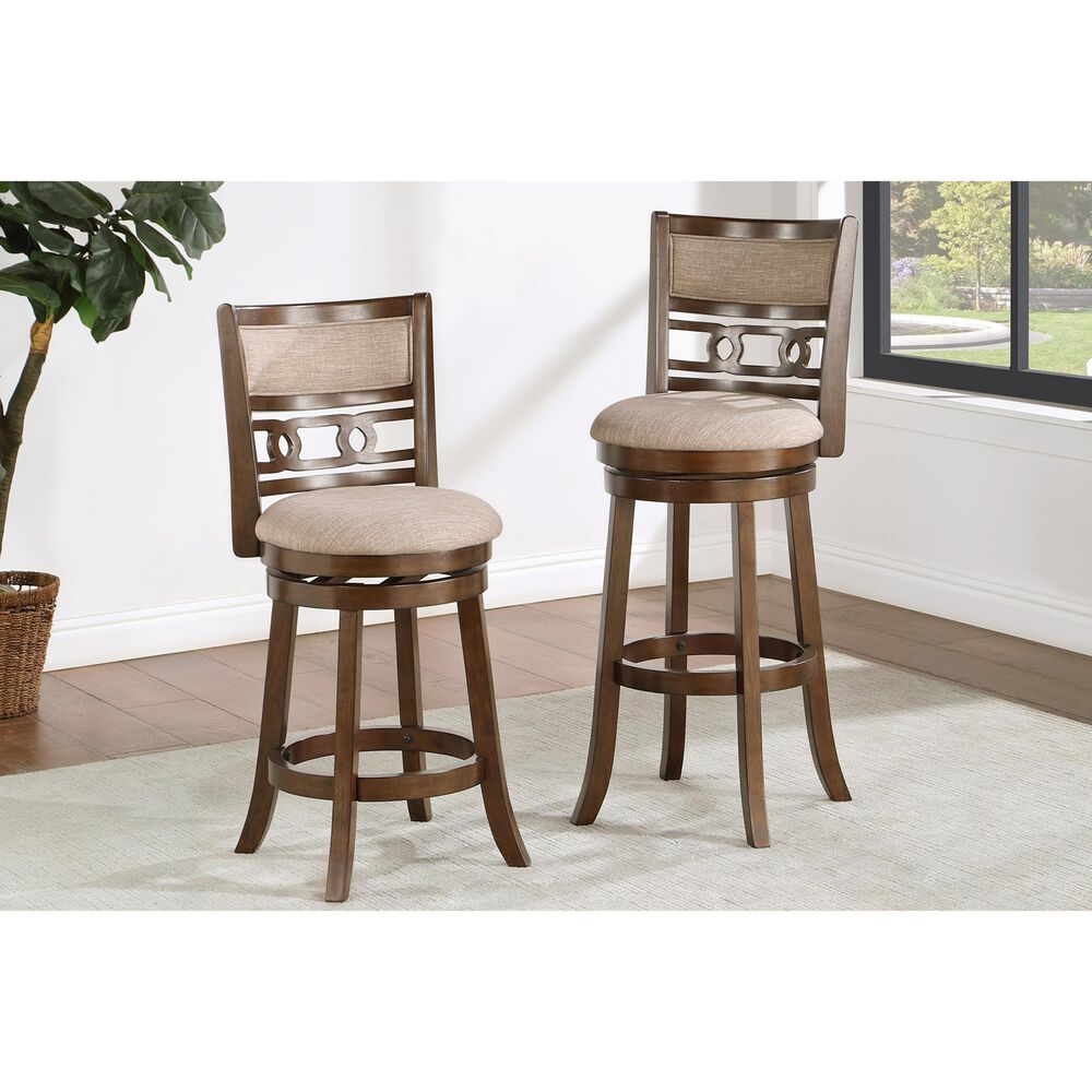 New Heritage Gia 24" Swivel Counter Stool in Cherry, , large