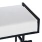 Slatehouse Zara Metal and Upholstered Bench in Black, , large
