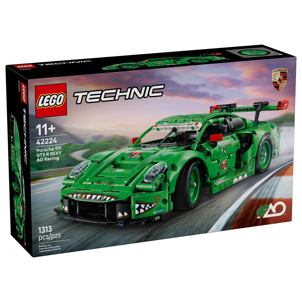 LEGO Technic Porsche 911 GT3 R Rexy AO Racing Car Building Set, , large