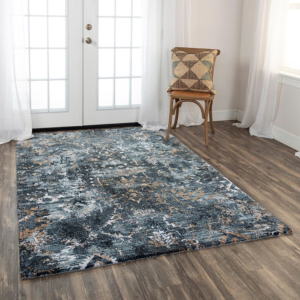 RIZZY Elite 10&#39; x 13&#39; Charcoal and Denim Area Rug, , large