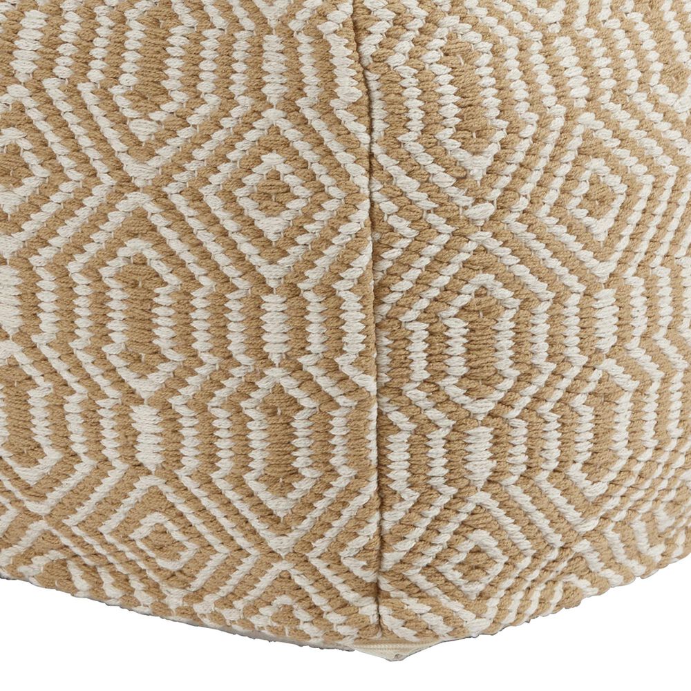 Ashley Adamont Pouf in Tan and Ivory, , large