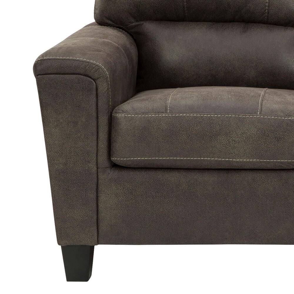 Ashley Navi Stationary Loveseat in Smoke, , large
