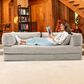 Jaxx Unsofa Stationary Loveseat in Stucco Grey, , large