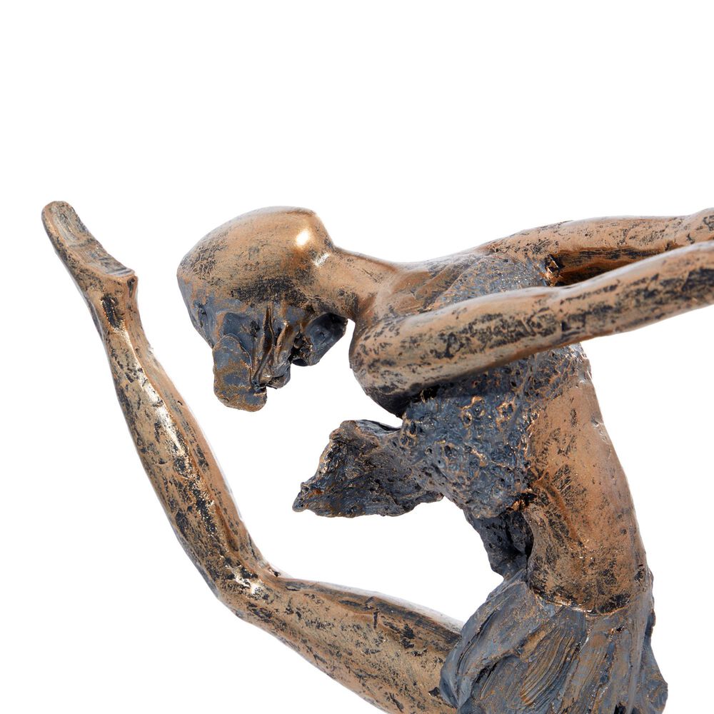 Maple and Jade 18&quot; Dancer Sculpture in Distressed Matte Gold &#40;Set of 2&#41;, , large