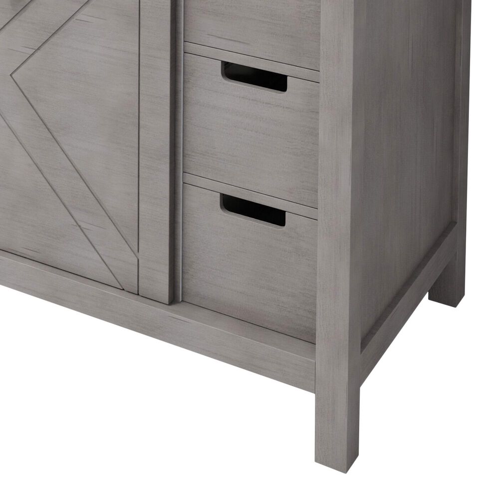 Lexora Home Marsyas 48" Single Bathroom Vanity in Ash Grey with White Quartz Top and Rectangular Sink, , large