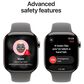 Apple Watch Series 11 (GPS+Cellular) 46mm Titanium Case with Stone Gray Sport Band - S/M in Natural and 2-Year AppleCare+, , large